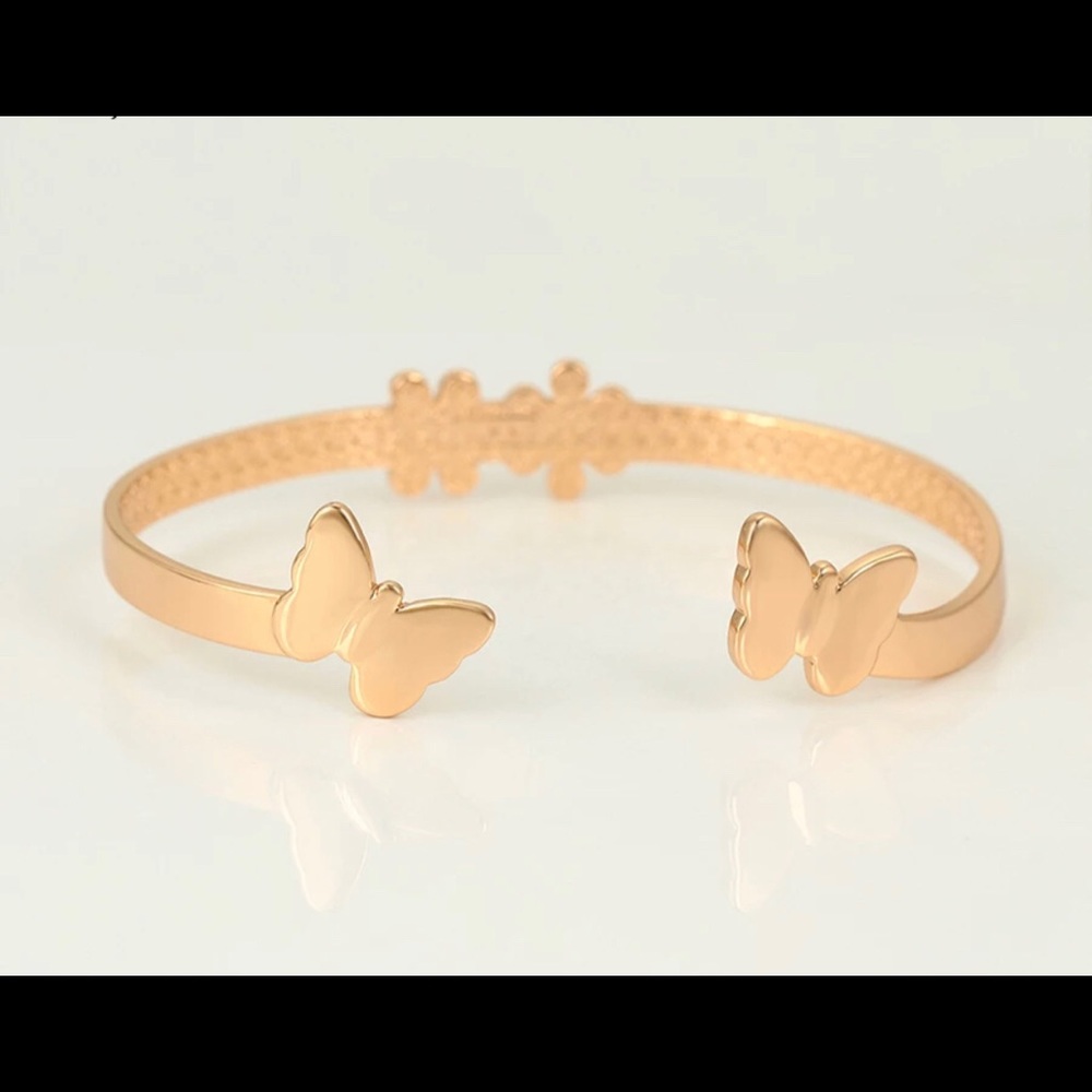 Butterfly/Flowers Bangle Gold Fashion BNWT
